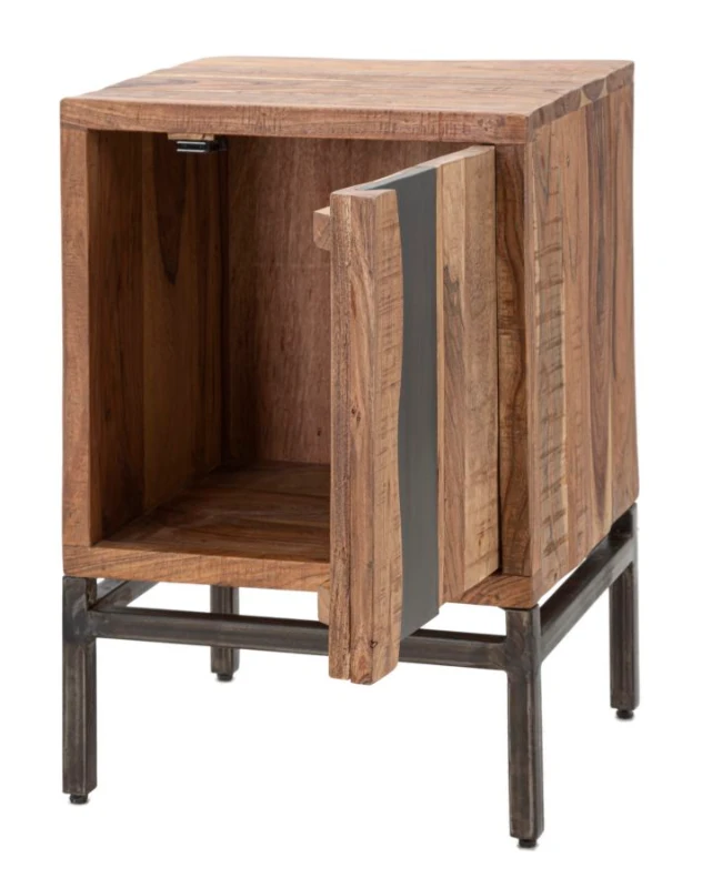 Comodino Yellowstone cm 44X40X64 (Legno Di Acacia Nilotica)