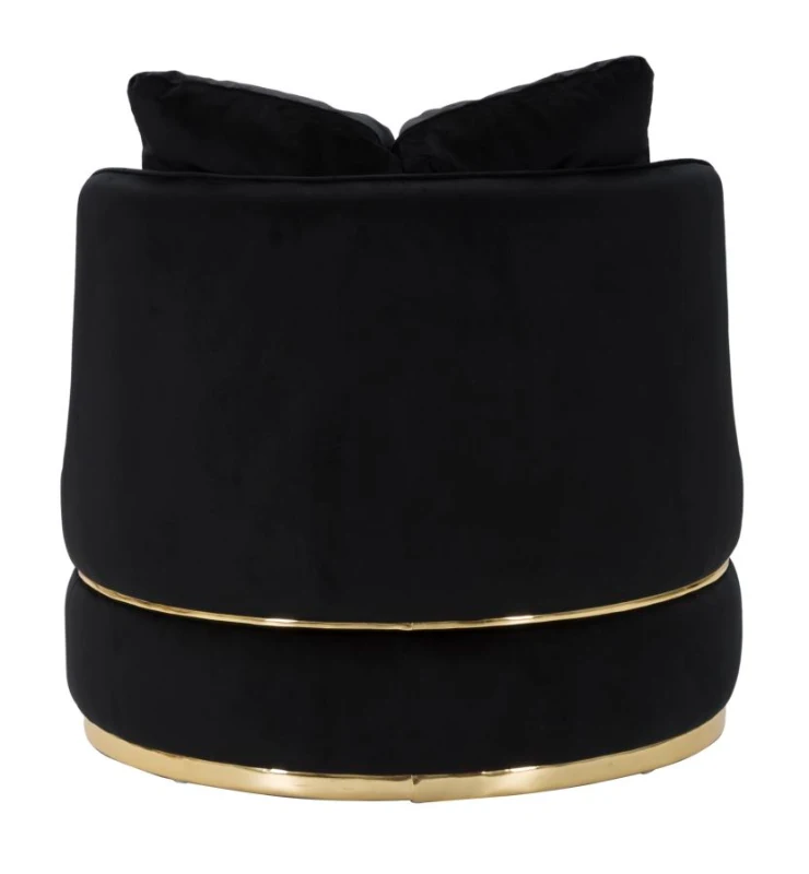 Poltrona Paris Space Nero/Gold cm Ø 84X72