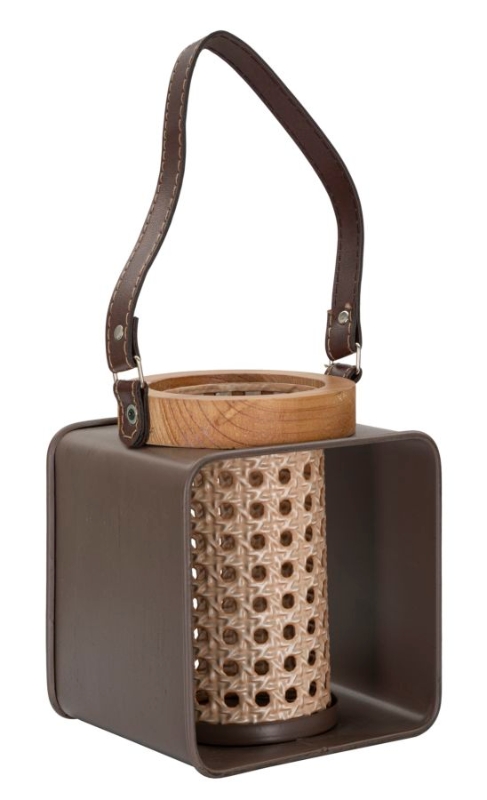 Lanterna Iron-Rattan cm 16X13X20