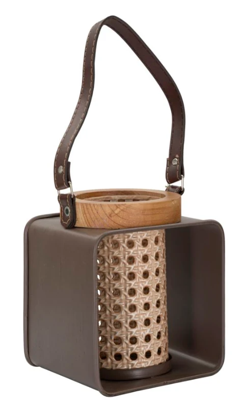 Lanterna Iron-Rattan cm 16X13X20
