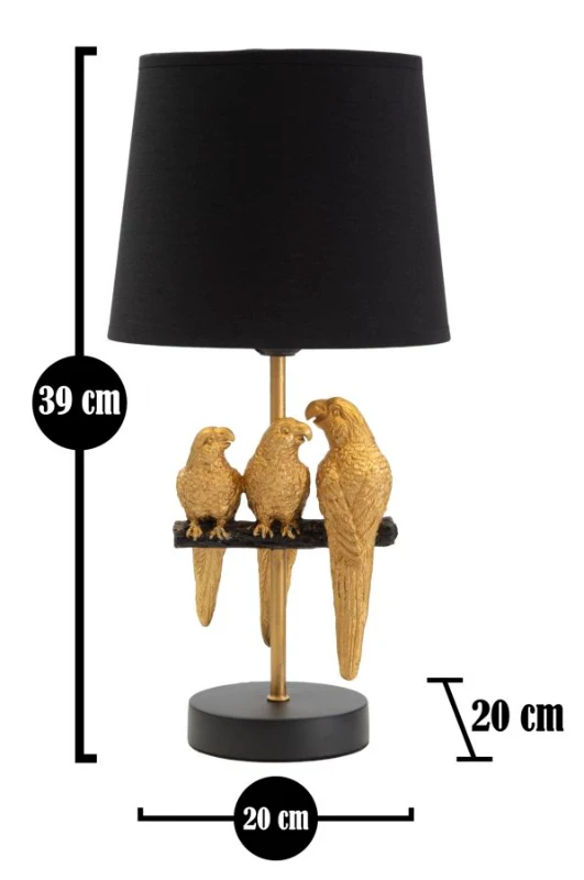 Lampada Da Comodino Pappagallo cm Ø 20X39