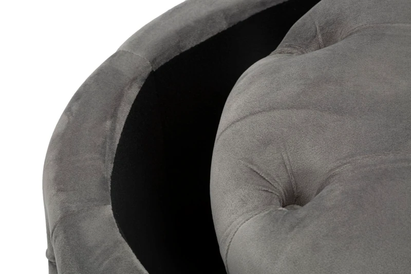 Pouf Contenitore Rich Grigio cm Ø 55X42