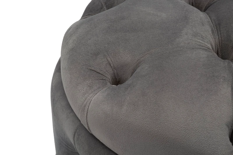 Pouf Contenitore Rich Grigio cm Ø 55X42