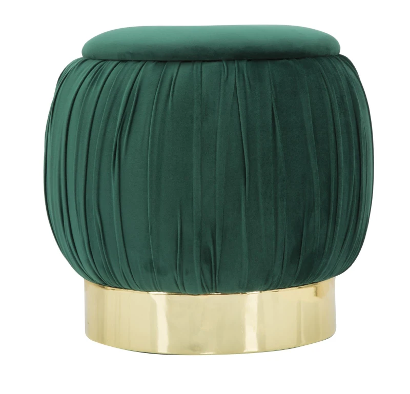 Pouf Contenitore Paris Verde cm Ø 41X41