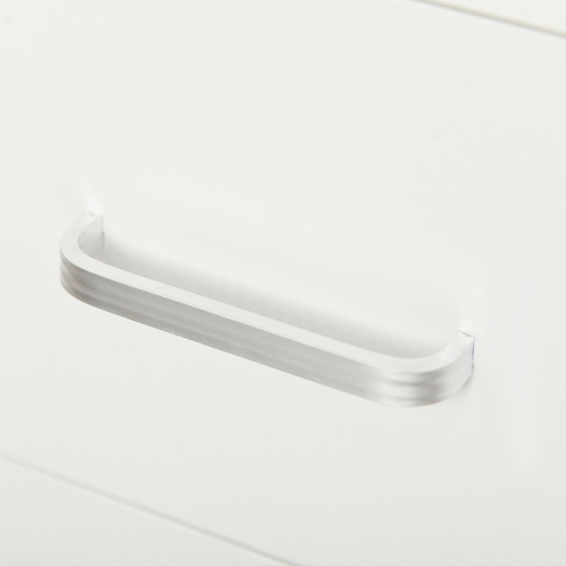 HOMCOM Modern L-Shaped Desk 180° Rotating Corner Computer Table for Gaming Study Home Office Living Room White