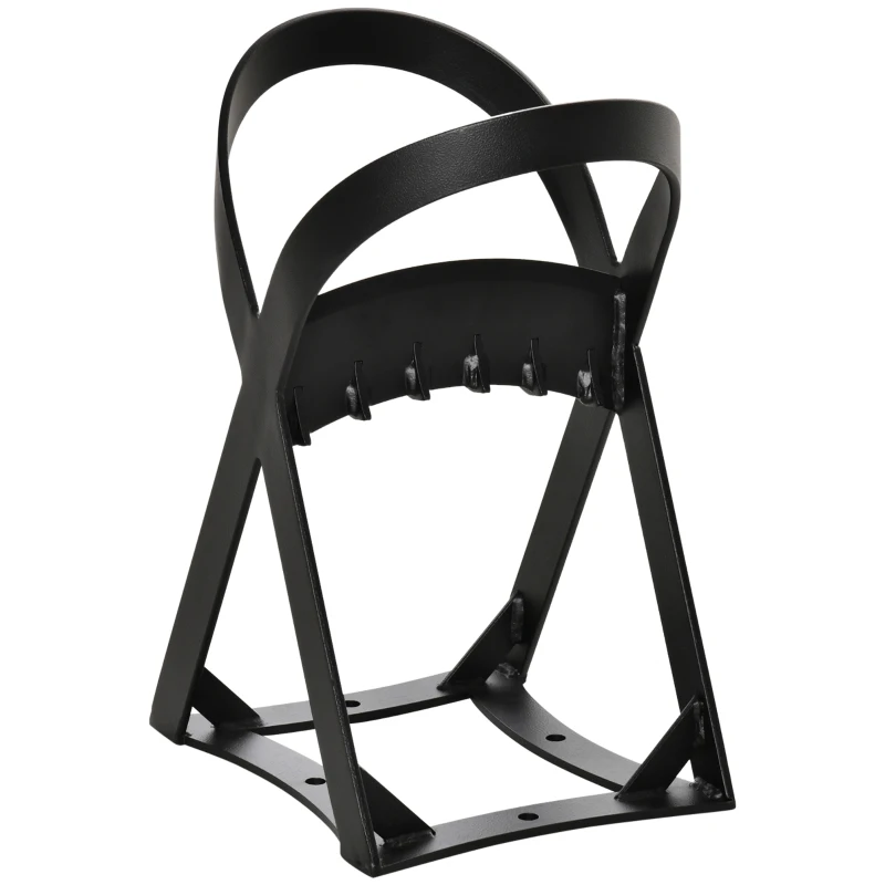 Outsunny Manual Wood Splitter made of Carbon Steel Firewood Splitter, Quick Firewood Splitting Tool Easy to Use for Camping Outdoor Black 24.4 x 20.8 x 37.4 cm