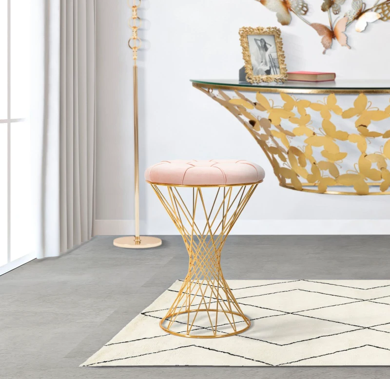 Pouf Tower Rosa cm Ø 41X50