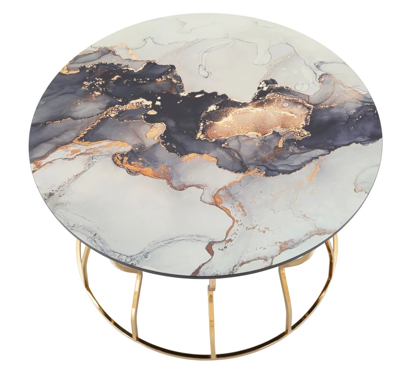 Tavolo Da Caffe' Abstract Top -A-  Top cm Ø 70X43,5