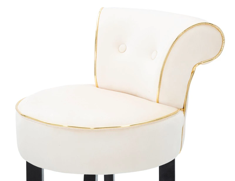 Sgabello Bar Luxy Crema cm 46X48X96