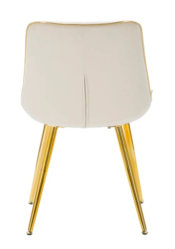 Sedia Paris Crema/Gold Set 2 Pz cm 51X59X79