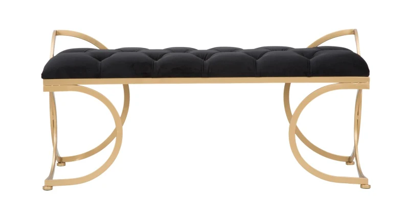 Panca Glam Luxy Nera cm 103X43X47