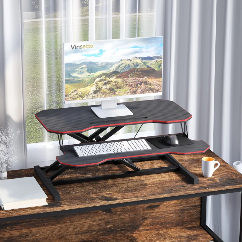 Vinsetto Liftable Computer Stand Height Adjustable Ergonomic Desktop Stand PC, Portable