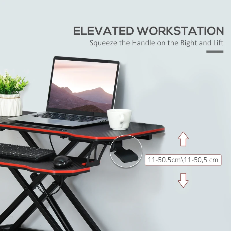 Vinsetto Liftable Computer Stand Height Adjustable Ergonomic Desktop Stand PC, Portable