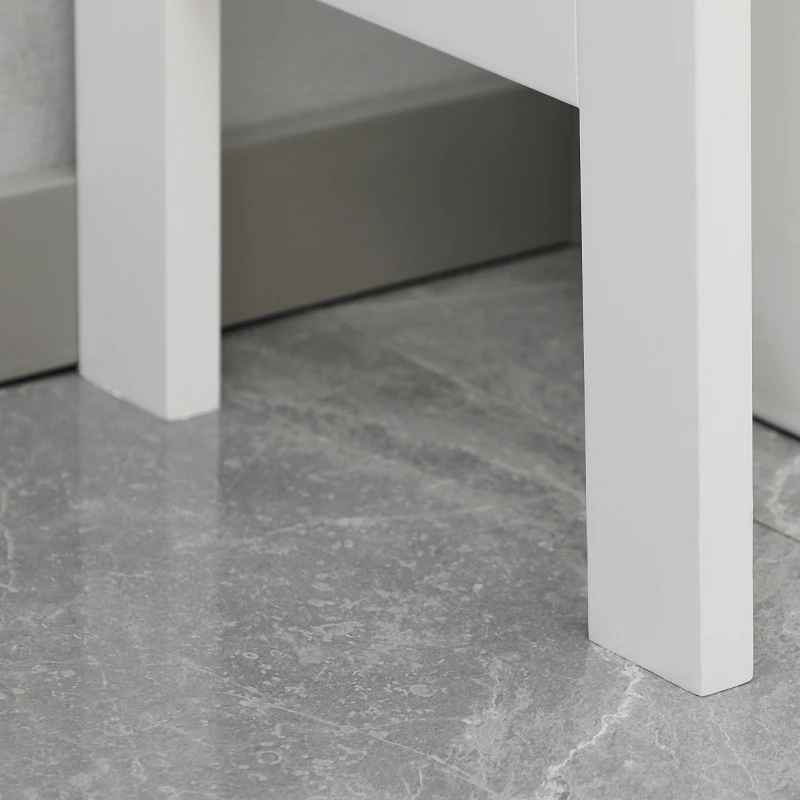 kleankin Estantería sobre Inodoro WC Mueble de 3 Niveles Estante de Almacenamiento para Baño 63,5x28x156,2 cm Blanco