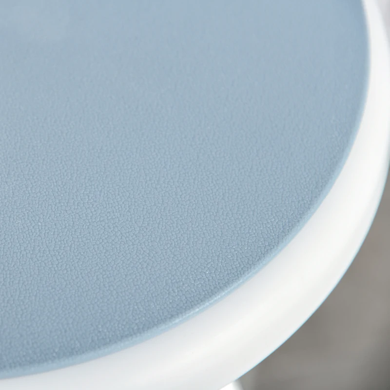 HOMCOM 360° Swivel Shower Chair, Height Adjustable Aluminium Shower Stool with Non-Slip Feet for Disabled, Elderly, Blue