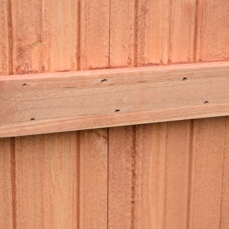 Outsunny Casetta in Legno da Giardino con 2 Ante, Armadio Porta Attrezzi con 3 Mensole, 89x50x190 cm,