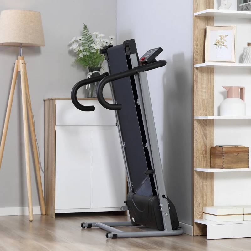 HOMCOM Electric Treadmill, 500W, 28kg-Black/Grey