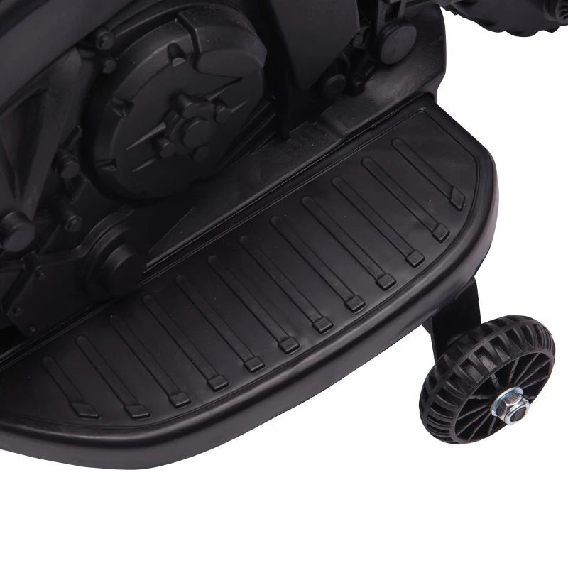 HOMCOM Moto Elétrica 6V com Faróis Buzina 2 Rodas de Equilibrio Velocidade Máx. de 3km/h 88,5x42,5x49cm Branco