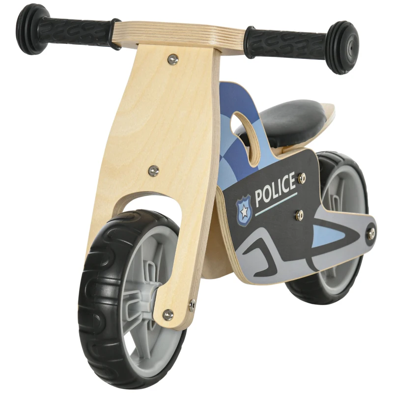 AIYAPLAY Bicicleta sem Pedais de Madeira para Crianças acima de 18 Meses Bicicleta de Equilíbrio Infantil 60x38x38cm Multicor