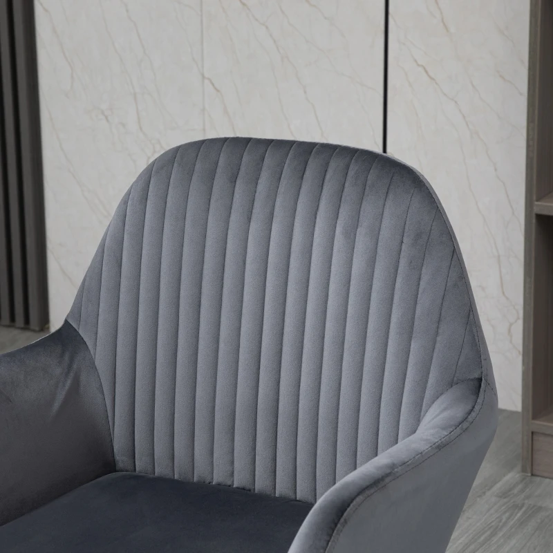 HOMCOM Fauteuil de Salon confortable Fauteuil gris Fauteuil relax pour chambre