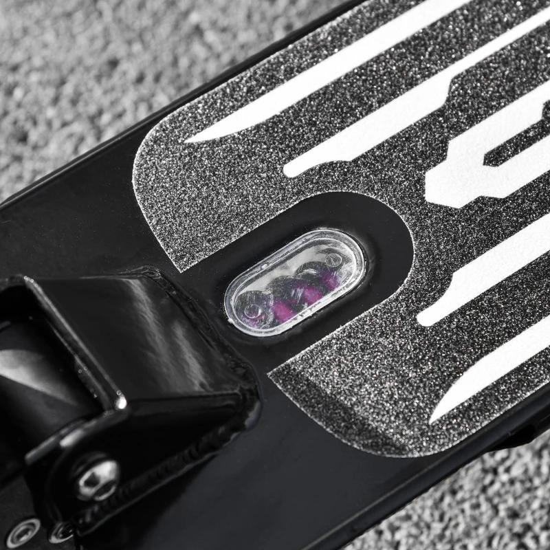 HOMCOM Kick Scooter Foldable Height Adjustable Aluminum Ride for 14+ Adult Teens with Rear Wheel Brake, Shock Mitigation System and Supported Stand