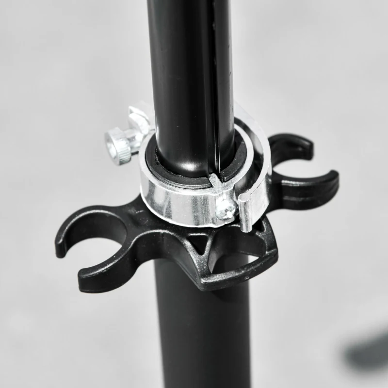 HOMCOM Foldable Kick Scooter w/ Adjustable Handlebar, Rear Brake, 20cm Big Solid Wheels and Shock Absorption System, Lightweight Portable Push Scooter for 14+ Teens Adult Kids