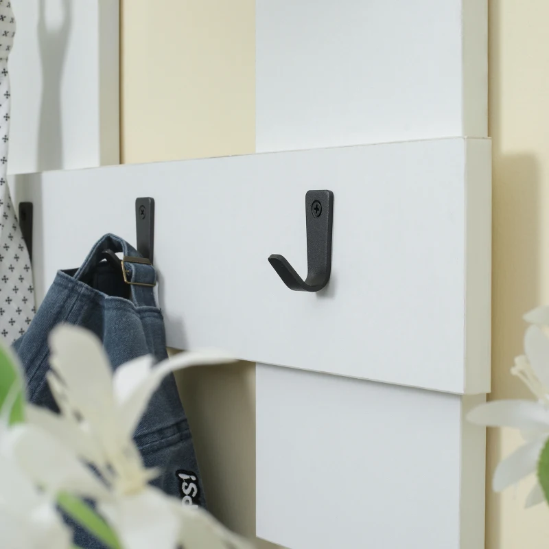 HOMCOM Mobile da Ingresso con Appendiabiti, Scarpiera e Panca per Scarpe in Truciolato e MDF