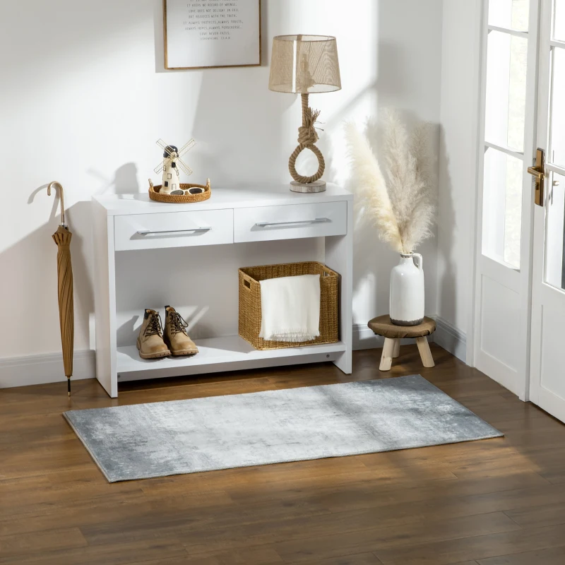 HOMCOM Grey Area Rugs, Large Carpet for Living Room, Bedroom, Dining Room, 150 x 80cm