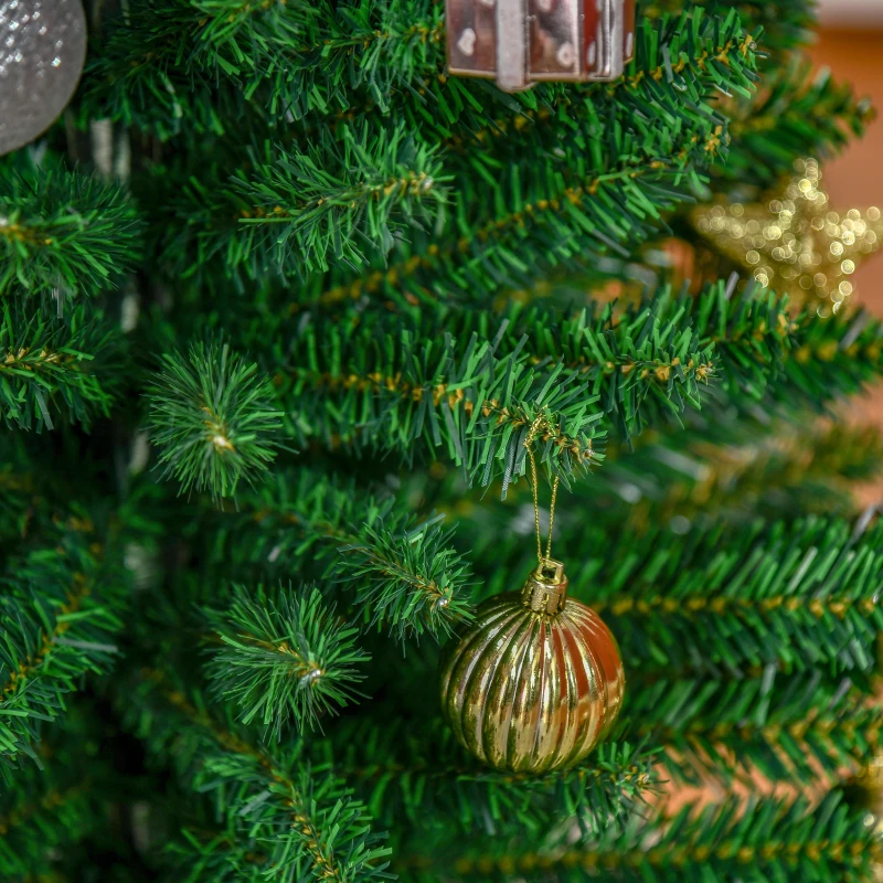 HOMCOM 150cm Brad de Craciun Pin Artificial cu Ramuri 294 Baza Pliabila Detasabila