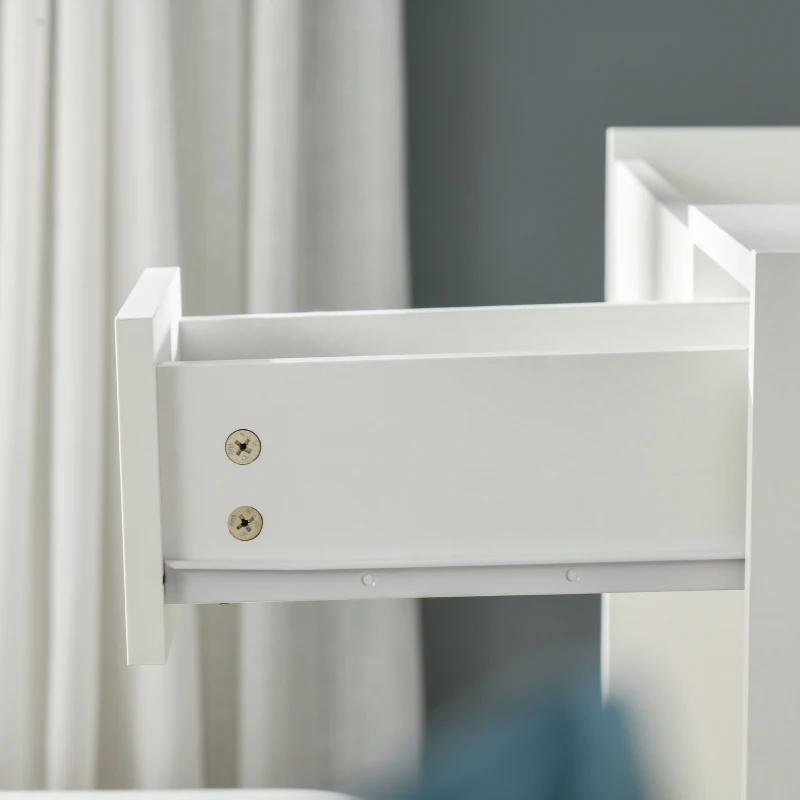 Homcom Masa Toaleta Alba – Cu Taburet, Sertar si Oglinda