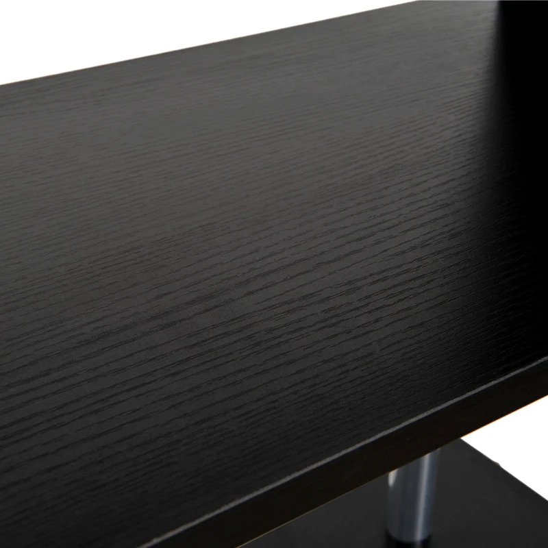 HOMCOM Bibliotecă cu Design Modern 4 Rafturi, Neagră, 80x30x145cm