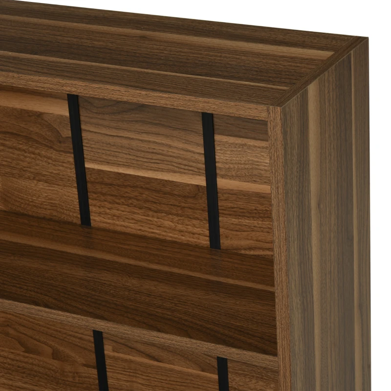 Homcom Biblioteca cu Rafturi, Castaniu, 60x24x63cm