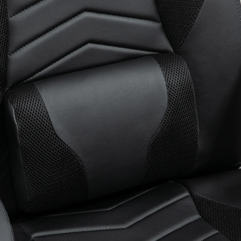 HomCom scaun gaming, masaj, incalzire 68×69×108-117cm