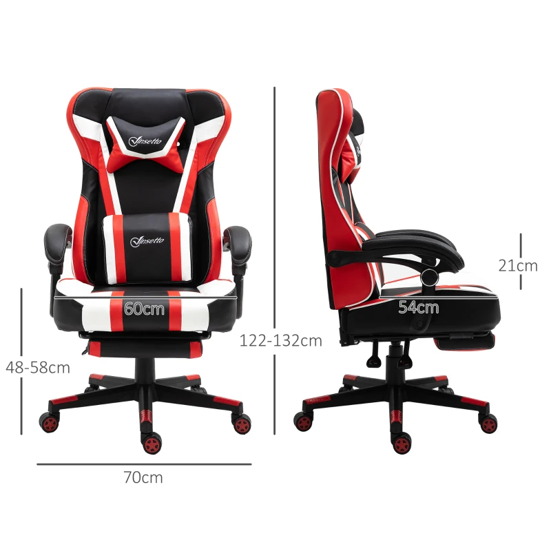 Vinsetto Fotoliu de Gaming, Rabatabil, Inaltime Ajustabila