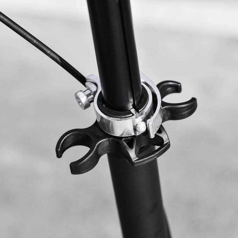 HOMCOM Monopattino Pieghevole in Alluminio con Freno a Disco, Manubrio Regolabile e Ammortizzatore, 100x39x80-103.5cm, Nero