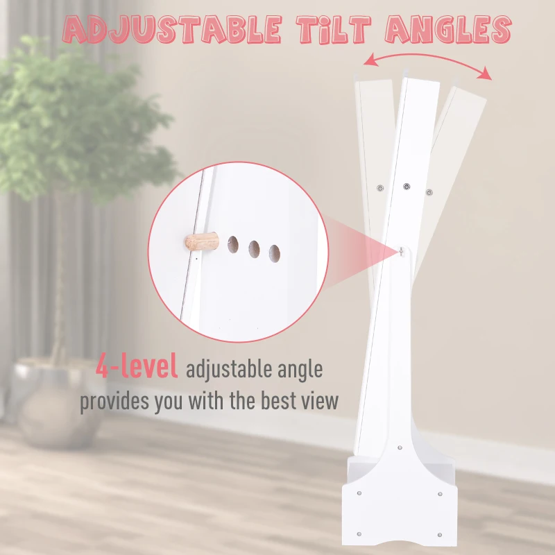 HOMCOM dulap pentru bijuterii, cu oglinda 45x36x150cm