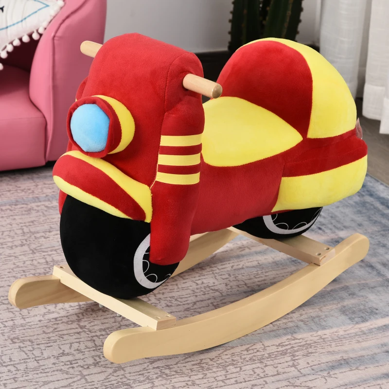 HOMCOM Calut Leagan stil motocicleta cu sunet pentru copii 18-36 luni