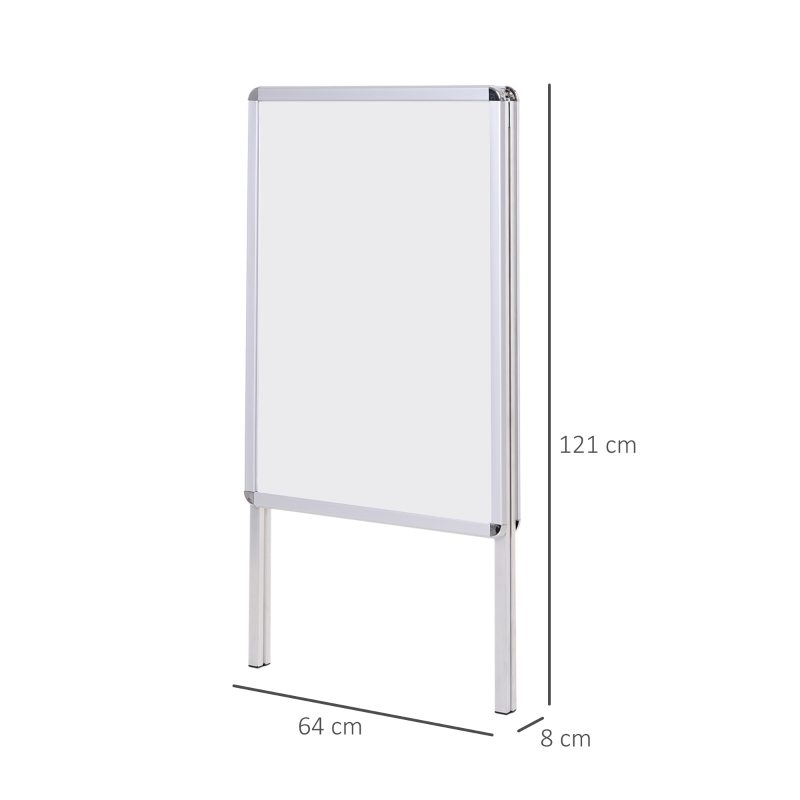 HomCom, panou publicitar pliabil cu 2 fete, 64x8x121 cm