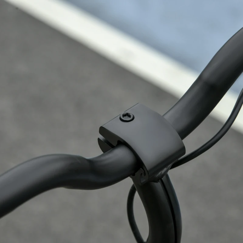 HOMCOM Electric Scooter, 120W Motor E-Scooter with Battery Display, Adjustable Height, Rear Brake for Ages 6+ Years - Black