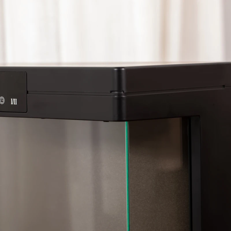 HOMCOM Electric Fireplace Heater, Freestanding 1000W/2000W Fireplace, w/ LED Screen, Remote included Quiet Heater Ideal for 25m² Indoor Use, Black