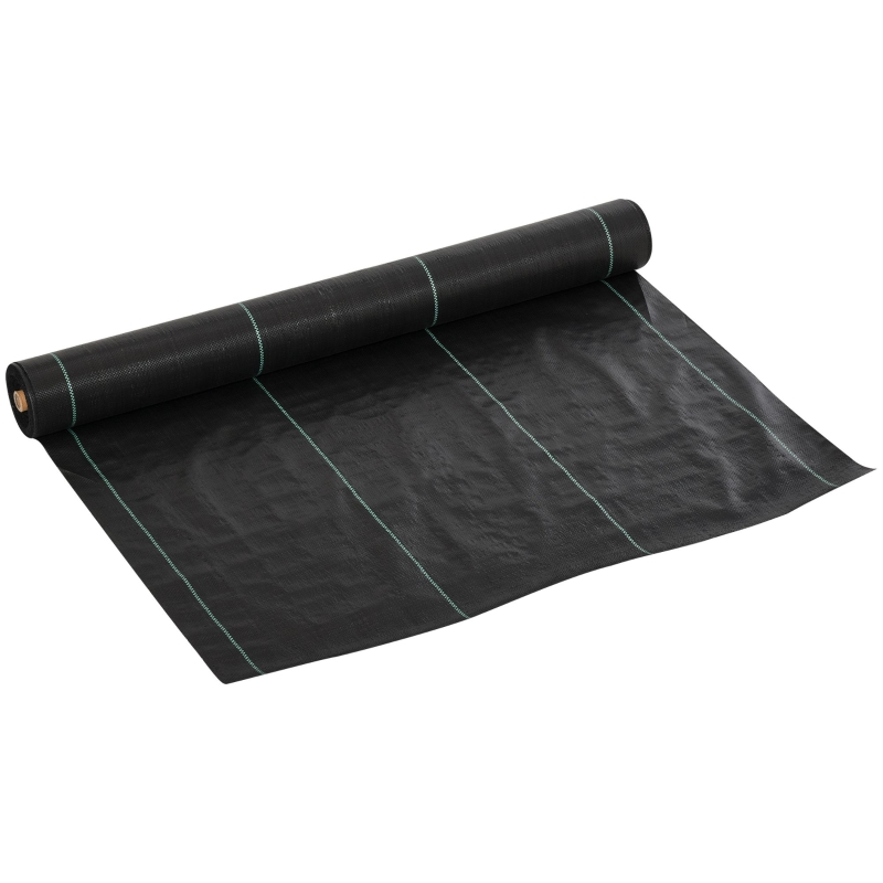Outsunny 1x50m Weed Barrier Landscape Fabric Durable Convenient Design