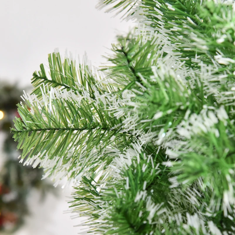 HOMCOM 7FT Indoor Christmas Tree Artificial Decoration Xmas Gift with Metal Stand Branch Tips