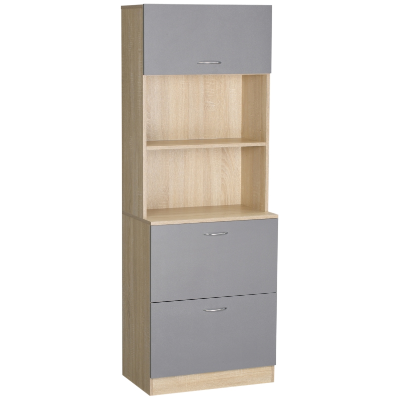 Merax Credenza Moderna 208 Cm Con 4 Ante E 2 Cassetti – Mobile Portaoggetti Per Sala Da Pranzo, Soggiorno O Cucina, Bianco Effetto Marmo