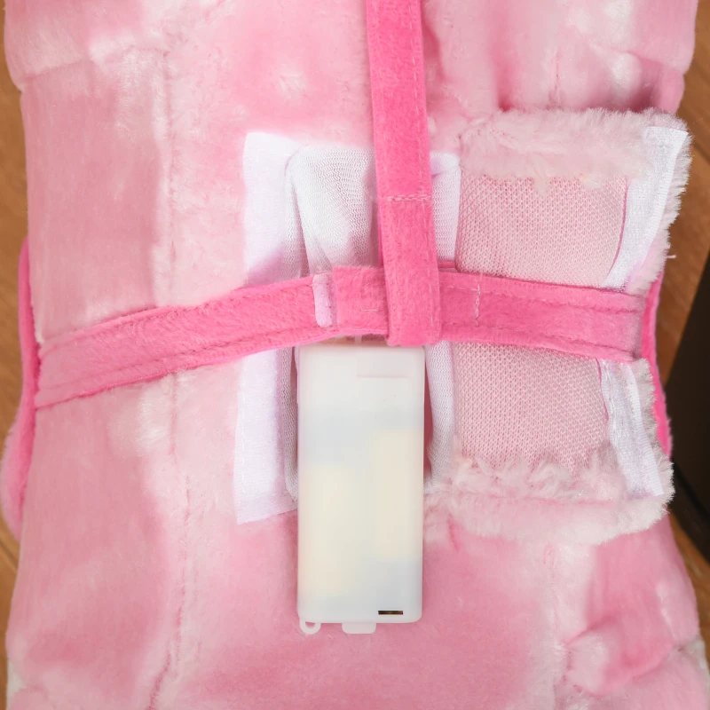 HOMCOM Baby Rocking Horse Plush Ride on Animals Rocker with Sound Handle Grip for Kids 3-6 Years - Pink