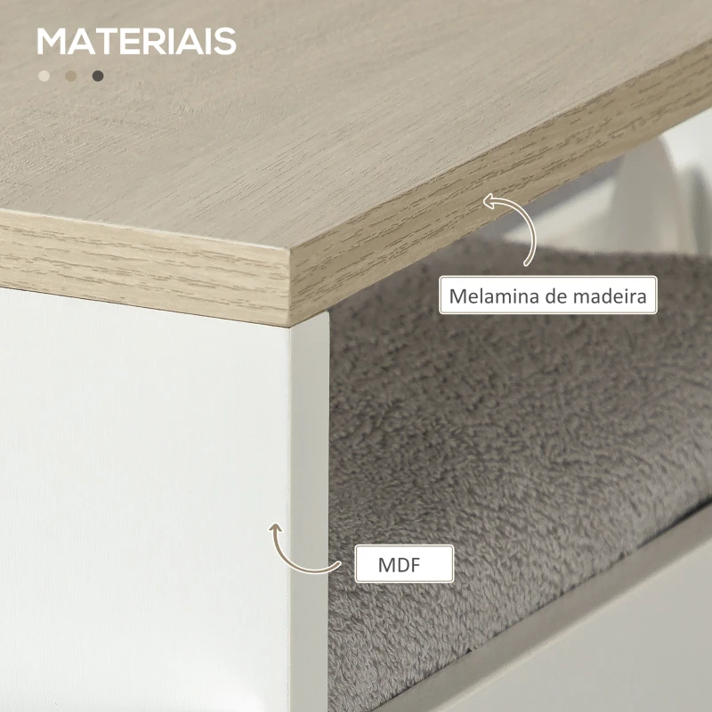 kleankin Estante de Armazenamento Casa de Banho de 3 Níveis Estante Estreita com Alça Lateral Estante com Rodas 48x15x80cm Branco