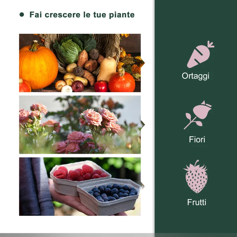 Outsunny Serra da Giardino a Tunnel in PVC Telaio in Acciao Trasparente, 200x100x80cm