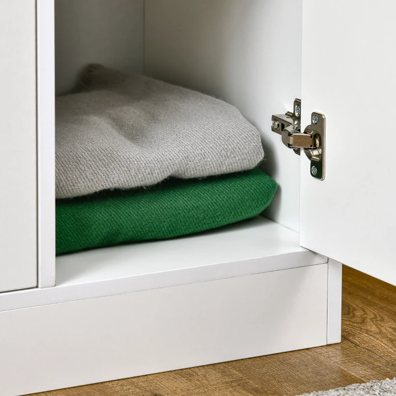 HOMCOM Modern Sideboard with Storage Cabinet, Floor Cupboard with Drawer for Living Room, Bedroom, Hallway, White