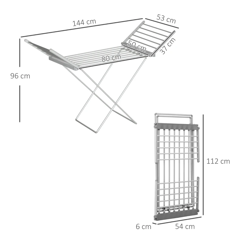 Homcom Uscator Rufe Electric Pliabil – Aripi Extensibile & Eficienta