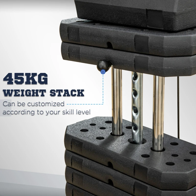 HOMCOM Aparat Multifunctional Fitness – Greutati & Antrenament Complet