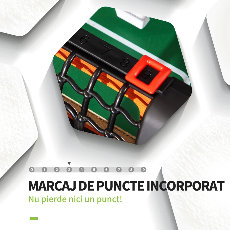 Homcom Masa Fotbal Arcade – Mini Joc Compact Cu 2 Mingi Incluse